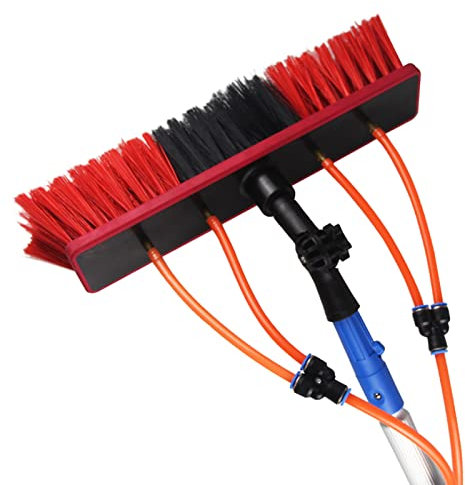 Pulitore per Pannelli solari, Asta alimentata ad Acqua, Kit per la Pulizia delle finestre Esterne, Kit telescopico per la Pulizia delle finestre, Strumento per la Pulizia dei Pannelli solari