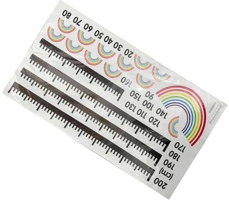 Cute Height Chart, Adhesivo Measuring, Nursery Wall Decor, Ruler for Growth Tracking, Bedroom Easy to Apply Tracker for Children Kids with Easy-To-Install Design
