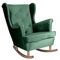 X-Group4th Sessel Wohnzimmer Ohrensessel Samt Bunt Loungesessel Fernsehsessel Relaxsessel Wohnzimmersessel Couchsessel Armsessel Polstersessel Lounge Füße Farbe Grün 102x90x84 cm