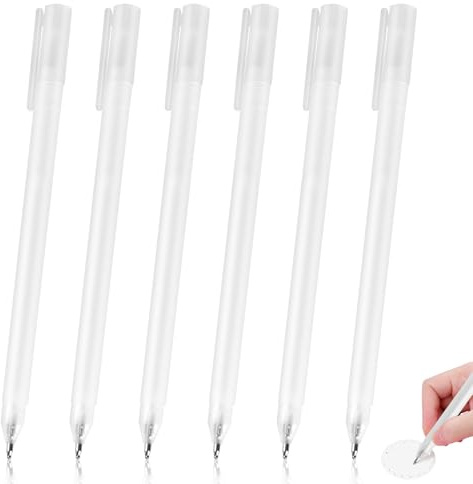 Glue Pens, 6Pcs Quick Dry Glue Pens for Crafting Precision Liquid Fine Tip Glue Sticks Adhesive Fabric Pen for Die-Cuts Card Making Papercraft Cap Notebook Handmade Stationery DIY School Office