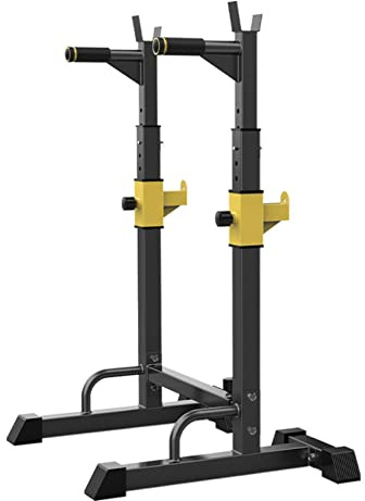 Soporte Ajustable para Sentadillas con Barra olímpica, Soporte para Sentadillas y Banco de Press de banca - Carga máxima de 250 kg, Equipo Multifuncional para Levantamiento de Pesas