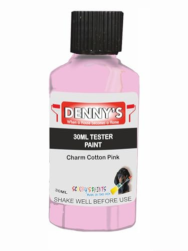 Premium Interior Wall & Ceiling Emulsion Paint – Charm Cotton Pink – Rich Matt Finish, Durable & Washable, Low Odour, Ideal for Living Rooms, Bedrooms & Hallways (30ML Tester Bottle)