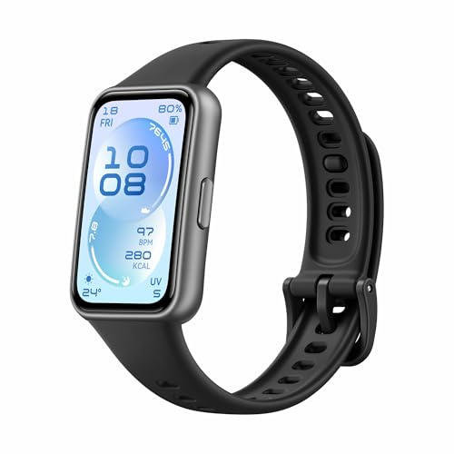 HUAWEI Band 11 Fitness Tracker for Women Men, 1.62 AMOLED Smart Watch, Heart Rate Monitor & SpO2, HRV Smart Band, Pedometer Step Counter Watch, 5ATM Waterproof, 14 Days Battery, Black