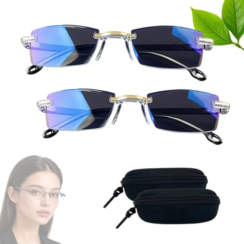 Occhiali autoregolanti da vista con messa a fuoco automatica – Visione Autofocus a Cristalli Liquidi + Custodia Inclusa – Per Uomini e Donne (2.0X,2*Pendenza)
