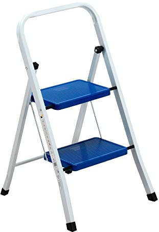 Linea Garden Friend Sgabello Everest 2 gradini in Acciaio Portata Max 150 kg per Uso Domestico