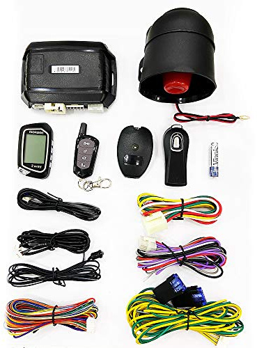 Car Alarm Security System with Start System 1600 feet Range Not for The Car with One Key Start