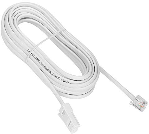G-PLUG 2m BT to RJ11 Cable – UK Telephone Plug to RJ11 Lead for Landline, Router, ADSL Broadband, Fax, Sky Box, Virgin Media