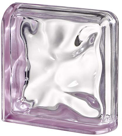Terminal Curvo Agua Reflejos Amatista para paredes de bloques de vidrio | cm 19x19x8 | Unidad de venta 1 pieza