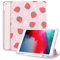 Vozehui 10.2 inch Case for iPad 9th/8th/7th Generation with Pencil Holder, Strawberry Print Tri-fold Stand Protective Cover with Auto Sleep Wake for iPad Case 10.2 inch 2021/2020/2019,Pink