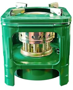 Camping Picnic Burner Furnace, Efficient Portable Camping Stove, Backpacking Oil Stoves Cooker Cookware, Handy Outdoor Portable Kerosene Stove (Square)