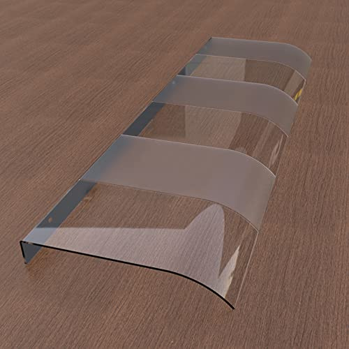 Halbgefrostete Moderne Polycarbonat Vordach für Haustür,Terrassen Vordach Überdachung,UV-Schutz Haustürvordach,Unsichtbare Regenschutz Pultbogenvordach,für Garage Balkon (40x100cm/16 x39)