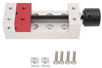 Mini Flat Clamp, Fydun 50mm Drill Press Flat Vice, Aluminum Table Flat Clamp, Flat Bench Vise Drill Press Vice Fixing Tool, Clamping Range Up to 50mm