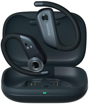 1MORE Fit S50 Open Ear Kopfhörer 5.3 Bluetooth, Sport Kopfhörer Kabellos mit Mikrofon, True Wireless Earbuds, Schnellladung, 38 Stunden Spielzeit, ENC Anruf Noise Cancelling, IPX7 (Schwarz)