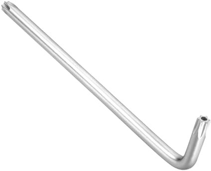 CoCud Llave de Estrella en Forma de L Con Cabeza de Seguridad Torx a Prueba de Manipulaciones, T30 Torx, Niquelado - (Aplicaciones: para Reparaciones Básicas), 1 Pieza