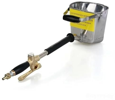 Pistolet de pulvérisation de Ciment à mortier 4-5L, avec Seau à trémie for béton, pulvérisateur de plâtre Mural en stuc, Pompe à Jet Automatique sous Vide à Haute Pression(Color:for Ceiling)