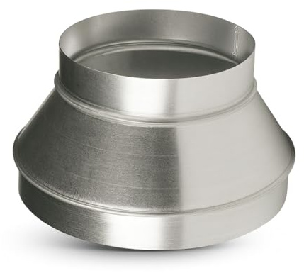 Weedness Tubo de ventilación reductor de 400 mm/300 mm, acero inoxidable, manguera de aire acondicionado, instalación en interiores, Homebox