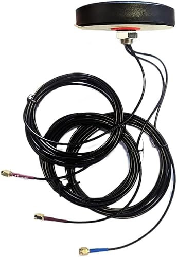 Maswell Combo GPS + 2X2 MIMO 4G Antenna, Cellular 700-2700MHz 4G LTE Outdoor Antenna for T-Mobile Verizon AT&T, IP67 Waterproof with 9.8ft Cables, Screw-Mount, 2dBi Gain (NOT for Speed Competition)