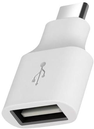 pluX USB C to USB Adapter, Type C Male to USB 3.1 Female, OTG, Compatible with MacBook Pro, Samsung Galaxy, Smartphones, Tablets and Laptops (Grey)