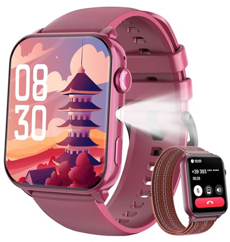 IOWODO Reloj Inteligente Mujer Hombre con Llamada, 1.91 Smartwatch con Monitor Cardíaco, Oxímetro, Sueño, 100+ Modos Deportivos, IP68 Impermeable, Pulsera Actividad para Android iOS