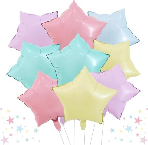 DecoGlee 15 st 45 cm stora regnbågsstjärnformade folieballonger stora stjärnor helium Mylar-ballonger för födelsedag bröllop möhippa årsdag förlovningsfest dekorationer tillbehör
