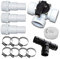 hotPLAY24 Pool Bypass Set für Ø 32 mm Schlauch | 13-teilig | Poolheizung | Solarheizung | geeignet für Wärmepumpe