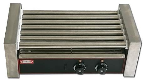 WXHN Hotdog Rouleau Machine Saucisse Gril cuiseur Machine Hot Dog Machine Acier Inoxydable antiadhésif électrique Hotdogs Griller cuisinière appareils