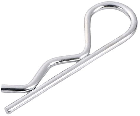 Anawakia 20pcs Goupilles à ressort de type B Acier au carbone galvanisé,Clips à ressort avec broches de fixation zinguées (2 * 40mm)