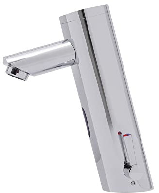 biniliubi Infrarot Sensor Wasserhahn Automatisch Mischbatterie Induktion Badarmatur Waschtisharmatur Batteriebetrieb Chrom Bad Armatur Automatische Waschtischarmatur Badezimmer Hahn