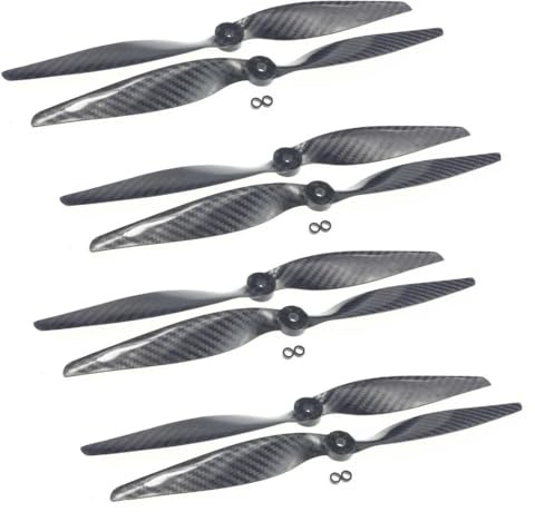 VERBANA 4 Pairs Drone 12x6.0 12 inch 3K Carbon Fiber Propellers 1260 CW CCW Props Kit for DIY Quadcopter Hexacopter Drone Accessories