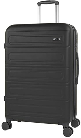 Jaslen - Maletas Grandes De Viaje Rígidas Ligeras con 4 Doble Rueda 360° Candado de Combinacion TSA Maleta Grande 23 Kilos Alta Resistencia Extensible Maleta XL Duradera, Negro