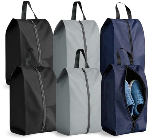 6 Bolsas De Viaje para Zapatos, Bolsas De Embalaje con Cremallera Impermeables, Bolsas Prueba De Polvo para Almacenamiento Uso Doméstico