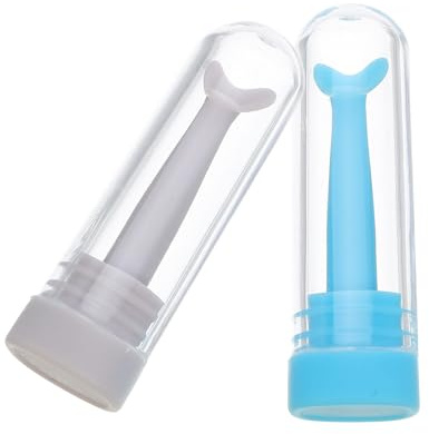 iplusmile 2pcs Contact Lens Inserter Remover Suction Cup Stick with Storage Box, Silicone, 4.00x1.30x1.30cm, for Monthly and Daily Lenses, Travel and Daily Use