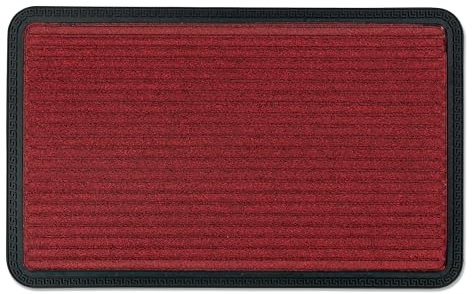 ASTRA Schmutzfangmatte - Outdoorfußmatte - Sauberlauf - Fussmatte - Stufenmatte - Stufenteppich geeignet - strapazierfähige Türmatte - 40 x 60 cm - rot