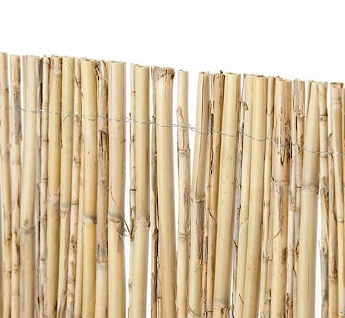 BONERVA | Bambú Media Caña | Cañizo de Bambú Caña para cerramientos y decoración de Jardín, balcón y Exteriores | 1,5x5 Metros