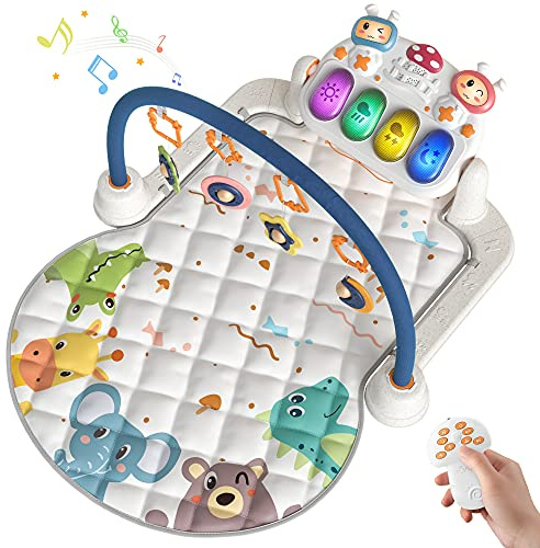 Alfombras de Juego y Gimnasios,Manta de Juegos Bebe Juguetes para Bebés y Primera Infancia,Manta de Juego parBebé,Gimnasio bebé aprendizaje(Animal)