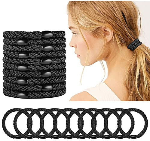 Aujzoo Elastic Hair Ties for Women and Girls - 20Pcs Ponytail Holders, Spiral Bands, Accessories