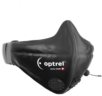 Mund-Nasenmaske schwarz POM,Polyester,PU Ventil 2 St.OPTREL