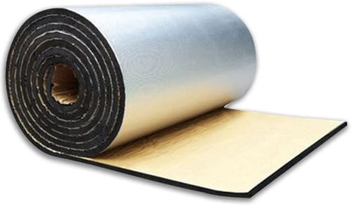 NIANTONG Aislamiento Termico Autoadhesivo Película Reflectante Impermeable Aislante Térmico Reflexivo Lámina Aislante para Ventanas Puertas Camper Furgonetas Techo(Size:10mm Thick(1x10m))
