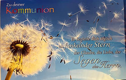 Skorpion Kommunionskarte Pusteblume Spruch christlich - mit Umschlag