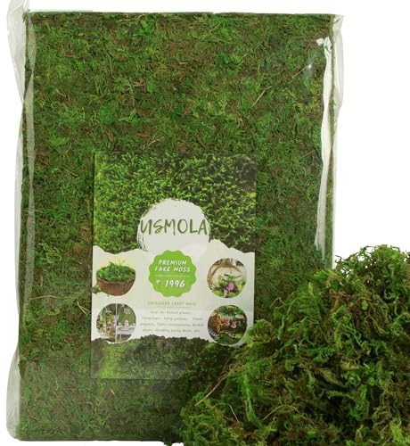 USMOLA Fake Moss for Potted Plants Indoor, 2LBS Large Capacity Artificial Green Moss for DIY Crafts, Faux Moss for Table Centerpieces Fairy Garden Terrariums Decor (32OZ)