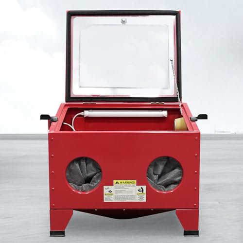 twostronking Portable Sandblaster,Sandblasting Cabinet,With Sandblasting Gun And 90l Sandblasting Cabinet,Built-In Hollow Partition,One-Touch Switch,6-25cmf Gas Consumption