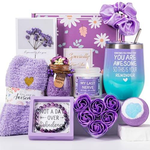 Birthday Pamper Gifts for Women,Get Well Soon Gifts Basket for Her,Unique Self Care Package Relaxation Spa Bath Set for Girls, Valentine's Day Gift Box Presents for female Friends, Mum, Wife, Sister