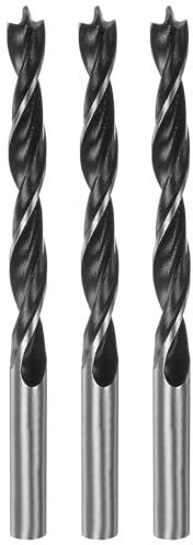 QUARKZMAN 3 Stück Brad Point Bohrer 7,5mm (19/64) Durchmesser Gerader Rund Schaft Bohrer Metrischer Brad Point 70mm (2,76) Bohrtiefe Spiral Twist Bohrer für SchreinerKunststoff Gummi