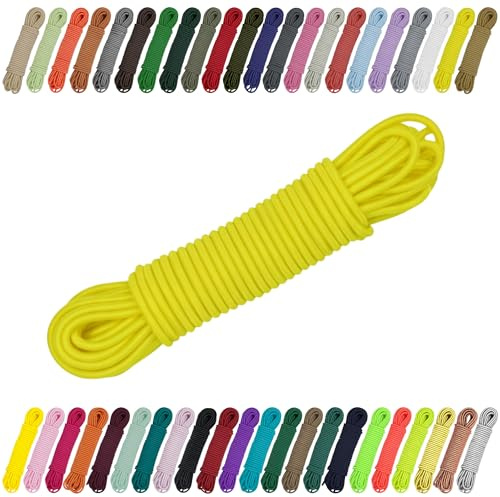 CARTONARE Cordón elástico de 2 mm y 3 mm para costura, manualidades y exteriores, goma redonda, cuerda expansora, banda elástica (504), amarillo limón, 3 mm x 10 m