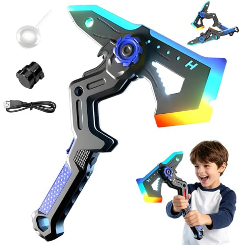 2-in-1 Deformable Mechanical Sword Axe, axe Toys with Spray Sword & LED Sound Effects, Outdoor Toys for Boys Kids Birthday Party Return Gifts