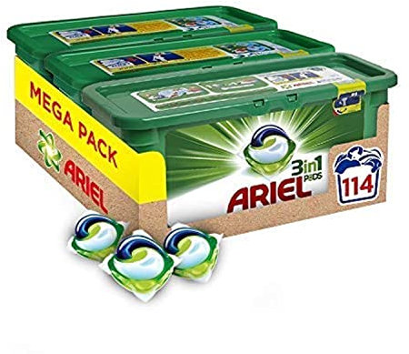Ariel 3-In-1 Pods Detergente En Capsulas - 114 Lavados (3 X 38)
