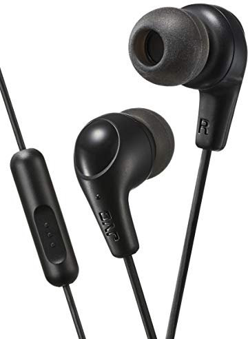 JVC, HA-FX65M-B, Gumy Plus Headphones with Microphone-Black