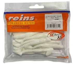 Reins Leurres Souples Shad sans Tete Rockvibe Shad 3In - 7,5Cm - 111 Mat White