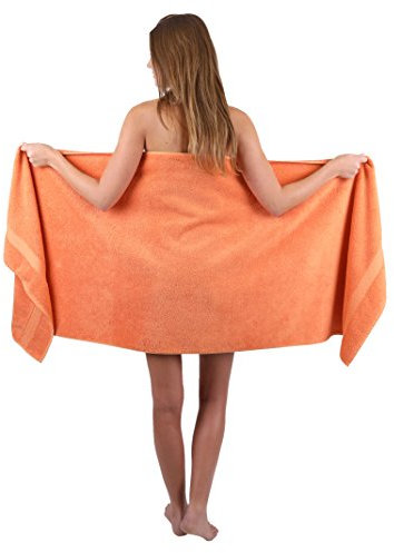 Betz Saunatuch XXL Badetuch Liegetuch Strandlaken Saunahandtuch Premium Frottee 100% Baumwolle Größe 70 x 200 cm Farbe orange