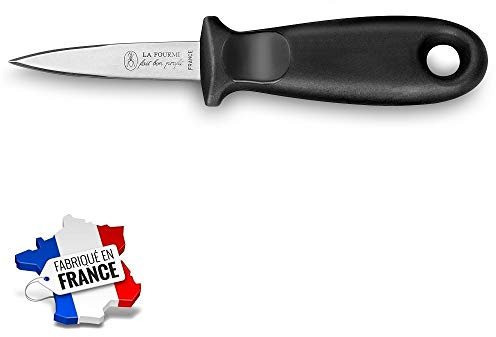 Les Colis Noirs LCN - Lancette a Huitre Lame INOX Manche PP Noir La Fourmi - Couteau Ustensile Cuisine - 413